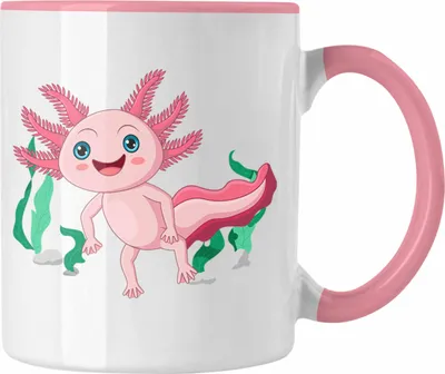 Produktbild von Trendation - Axolotl Tasse Geschenk für Schwanzlurch-Liebhaber Süß (Rosa)