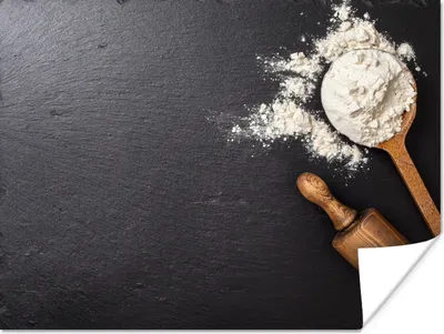 Produktbild von MuchoWow® Poster Nudelholz - Backen - Küchenutensilien - Löffel 160x120 cm - Foto Plakat