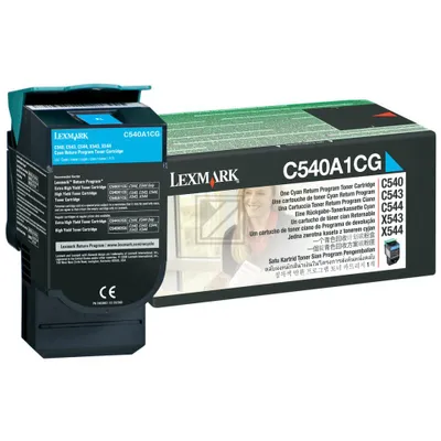 Produktbild von Lexmark C54x, X54x Cyan Return Programme Toner Cartridge (1K), Cyan, 1 Stück(e)