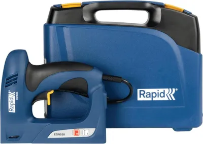 Obrázok produktu pre Rapid 5000129, Nastreľovacia pištoľ, Rovný zásobník, Čierna, Modrá, Kov, Plast, Termoplastický elastomér (TPE), 20 rán / min, 6 mm