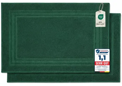 Produktbild von Komfortec 2er Badvorleger aus 100% Baumwolle, 600 GSM Duschvorleger