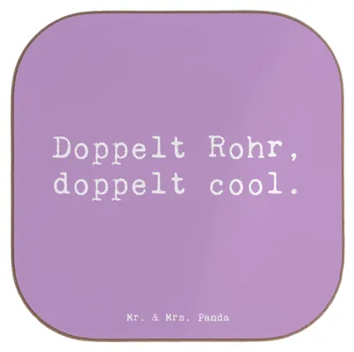 Produktbild von Mr. & Mrs. Panda Untersetzer Glas Spruch Fagott Doppelt Cool - Lavendeltraum - Geschenk, Holzblasinstrument, Musik, für Gläser, Instrument, Musiker, Tassen, Lernen