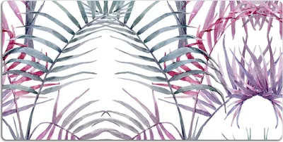 Produktbild von Schreibtischmatte Tischunterlage 90x45 cm Mauspad - Rosa Blätter
