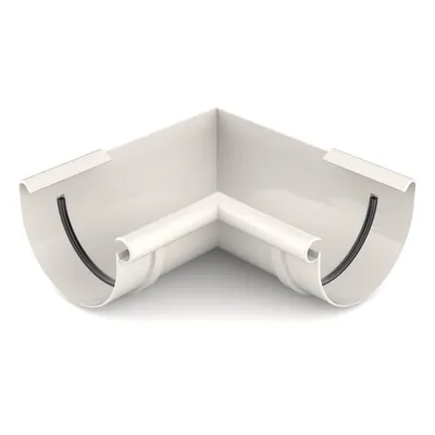 Produktbild von Innere Rinnenecke aus Kunststoff Ø 125 mm, Weiß RAL 9010