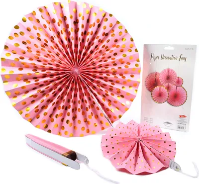 Produktbild von Papier-Rosetten Set 6 Stück - Dekoration für Hochzeit & Geburtstag - 20/30/40 cm