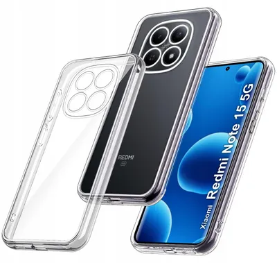 Immagine prodotto di Custodia trasparente per Xiaomi Redmi Note 15 5G CUSTODIA TRASPARENTE RINFORZATA 2 MM