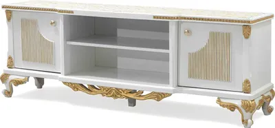 Productafbeelding van Klassieke dressoir, TV-standaard, commode, houten lowboard, barokstijl