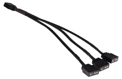 Produktbild von Alphacool Y-Kabelsplitter aRGB 3-Pin auf 3x 3-Pin, 15cm