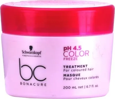 Produktbild von Schwarzkopf Bonacure BC pH 4.5 Color Freeze Treatment 200ml, 200 ml, Frauen, Gefärbtes Haar, Schwarz, Blond, Braun, Rot, Farbschutz, Nährend, Glanz, Glättend, Verstärkung, Topf