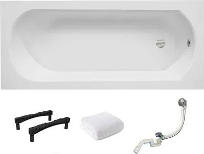 Produktbild von Aqua For You | Badewanne - Intrica Slim Wanne - 150x75 cm - Schneeweiß - Antibakteriell Beschichtung - Kratzfest - Elegantes Design - Acryl