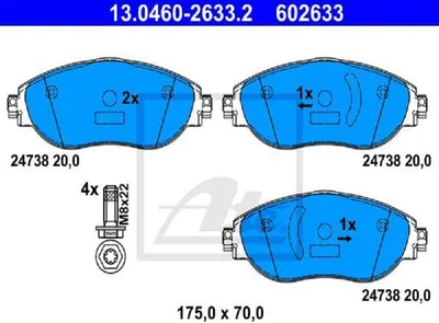Zdjęcie produktu dla Klocki Hamulcowe Vw Przód Arteon/Passat/Tiguan 1,4-2,0 14-