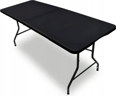 Produktbild von MEDAS PRO Catering Tisch klappbar, Klapptisch, Klappbarer gartentisch, Gartentisch, Balkontisch, Campingtisch Faltbar, Bartisch, Bistrotisch,180 x 70 cm, Schwarz