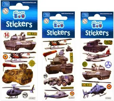 Produktbild von Aufkleber 7x18 cm Silber Militär STICKER BOO 225022