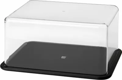 Immagine prodotto di Rig-Tig Käsebox Contain-It, Käseaufbewahrung mit Servierbrett, Acryl, Holzfaser, Black, 23.5 x 19.3 cm, Z00277