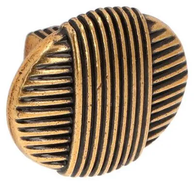 Imagen del producto de Pomo para muebles de zamak. Diámetro: 31 mm. Color: dorado. Lote de 25 unidades