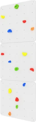 Produktbild von Kletterwand Quadrat 3 weiß - farbige Griffe