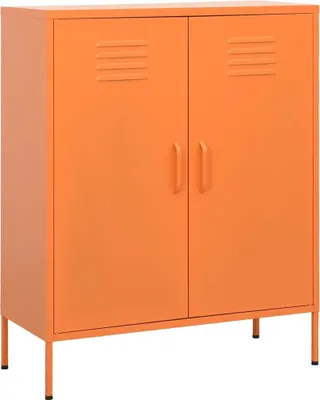 Image de Armoire de rangement Orange 80x35x101,5 cm Acier