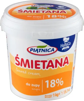 Zdjęcie produktu dla Śmietana 18%Piątnica 1kg horeca