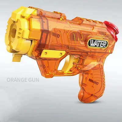 Imagen del producto de Pistola de agua para juegos al aire libre, ideal para niños, color naranja