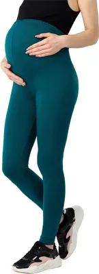 Image de Leggings de grossesse longs pour femmes Be Mammy en Coton BE20-283 (vert émeraude, S)