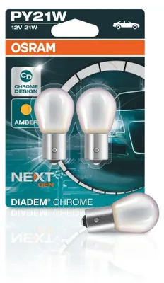 Produktbild von Diadem Chrome 2x BAU15s PY21W OSRAM NEXT GENERATION Lampen Birnen Silver Blinker