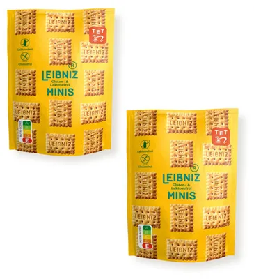 Immagine prodotto di Leibniz MINIS, deliziosi biscotti al burro senza glutine e senza lattosio, 100g - confezione da 2