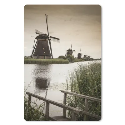Produktbild von MuchoWow® Mauspad Mousepad Mühle - Brücke - Niederlande 18x27 cm - Mousepads - Maus Mat - Pad - Mausunterlage