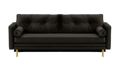 Produktbild von SLF24 - Schlafsofa Mossa mit Stauraum - schwarz - Velluto 20