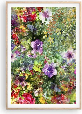 Produktbild von Gerahmtes Poster - Rahmen in heller Eiche - blume sommer natur - 70x100 cm - Wand Bild - Wanddeko - Wandbilder - Wandposter - Bilderrahmen - Bilder - Kunstdruck - Wandbild - P2NPA70x100-3842