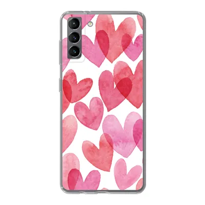 Produktbild von MuchoWow® Handyhülle Schutzhülle Hülle für Samsung Galaxy S21 Plus Ein Aquarell mit Herz-Illustration Silikon Softcase Handy Hülle - Handy-Tasche