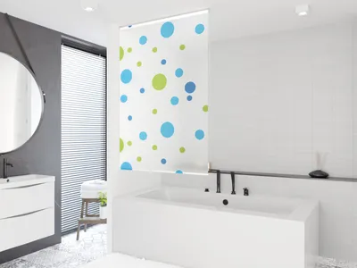 Image de STORE DE DOUCHE DE BASE SUR MESURE EN 16 MOTIFS LONGUEUR ET LARGEUR DU VOLET DE DOUCHE SELON LA DEMANDE (Sylt, jusqu'à 180 cm de largeur et jusqu'à 240 cm de longueur)