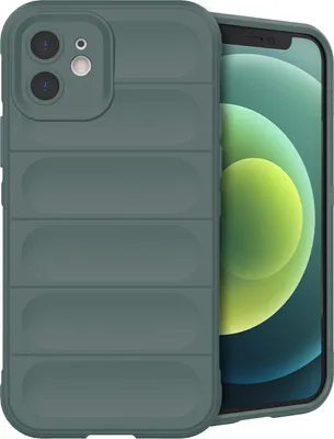 Produktbild von imoshion EasyGrip Backcover iPhone 12 - Dunkelgrün