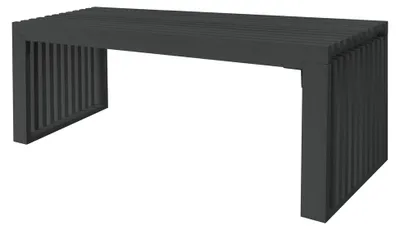 Produktbild von Home Deluxe - Sitzbank aus Holz LORA Schwarz - 110 cm I Gartenbank , Parkbank, Sitzgelegenheit