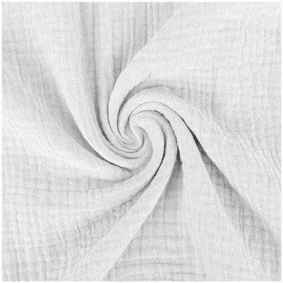 Musselin Stoff extra breit 280 cm in Weiß – Double Gauze Baumwollstoff Meterware für Bettwäsche und Gardinen.