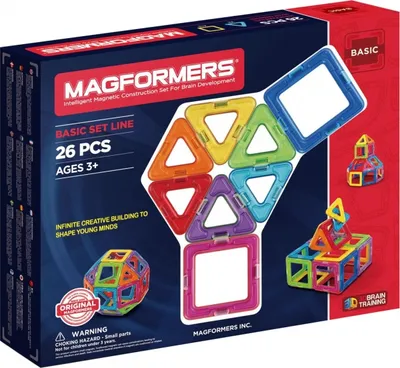 Obrázek produktu pro Magformers 701004, Stavba, 3 rok/roky, Vícebarevný, Kov, Plast