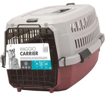 Obrázek produktu pro přepravní box pro psy Viaggio 58,4 x 38,7 x 33 cm červený/šedý