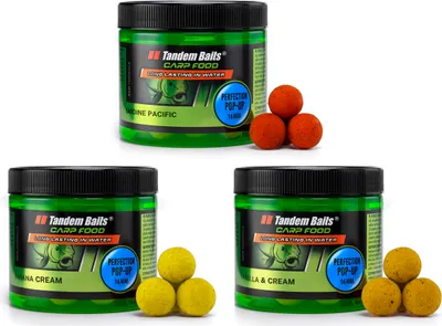Produktbild von Tandem Baits 3-er Set Carp Food Perfection Pop-Up Flavour Mix No 1, Karpfen-Pop-Ups, Karpfen Angeln ohne Mühe, Köder zum Große-Fische-Angeln, Karpfenzubehör für Profis & Hobby-Angler 16 mm 7 g