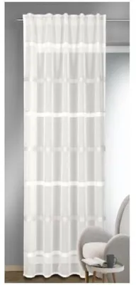 Produktbild von Fertigschal verdeckte Schlaufen "Maisy" - Größe (HxB): 245x140cm Farbe: Silber
