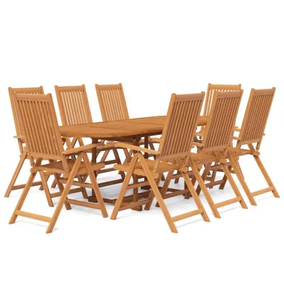 Produktbild von 9-tlg. Garten-Essgruppe Massivholz Akazie 160-240 cm