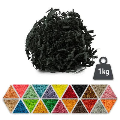 Produktbild von Flaschengrün Füllmaterial aus Papier 1kg – biologisch abbaubares Verpackungsmaterial, ideal als dekorative Füllung für Geschenkboxen & Geschenkkörbe