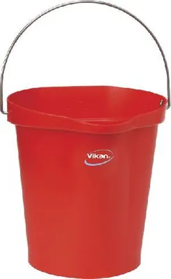 Image de [VIKAN56884] Seau hygiénique Vikan avec bec verseur - 6 litres (rouge)