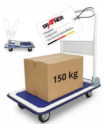 Produktbild von Grafner® Plattformwagen klappbar Tragkraft 150kg Transportwagen Transportkarre