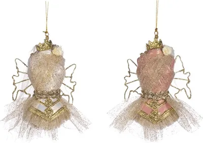 Produktbild von Goodwill Weihnachtskugel-Mannequin-Büste, rosa-cremefarben, 13,5 cm, Preis pro Stück.