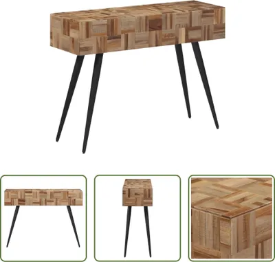 Produktbild von The Living Store Konsolentisch 110x34x80 cm Recyceltes Massivholz Teak