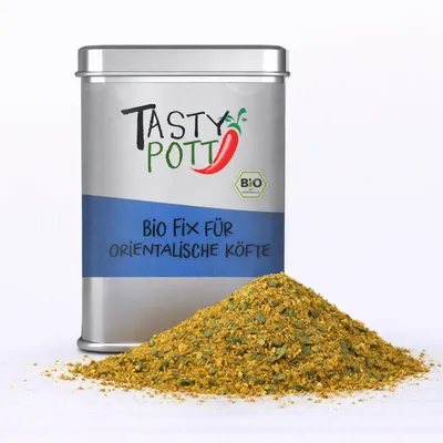 Zdjęcie produktu dla Tasty Pott – ekologiczna mieszanka przypraw do orientalnych köfte – puszka 60 g