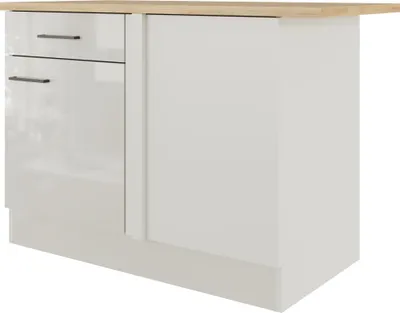 Produktbild von Eckunterschrank LUND | Lichtgrau | 110 x 60 x 85 cm (BxTxH)