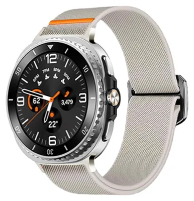 Obrázek produktu pro Elastický nylonový sportovní řemínek pro Samsung Galaxy Watch 8 / 8 Classic s posuvným zapínáním Béžový