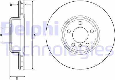 Produktbild von 2x DELPHI Bremsscheibe BG9157C für BMW 1 Schrägheck (F20) 3 Touring (F31) 73 2mm