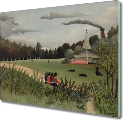 Produktbild von Coloray Kochplattenabdeckung Herdabdeckplatte 60x52 cm Hackbrett Schneidebrett Küchenbrett - Das Dorf Wald