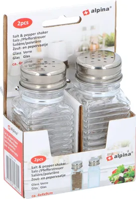 Obrázek produktu pro Elegantní servírovací sada na sůl a pepř ve skle a kovu